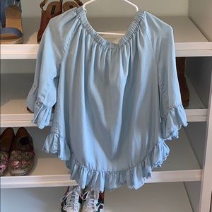 Off the shoulder chambray Top